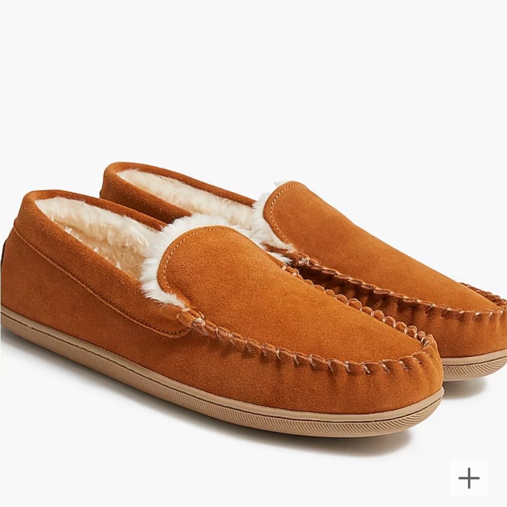 J. Crew Factory Men’s Suede scuff slippers • size 10 • NWOT • BL639